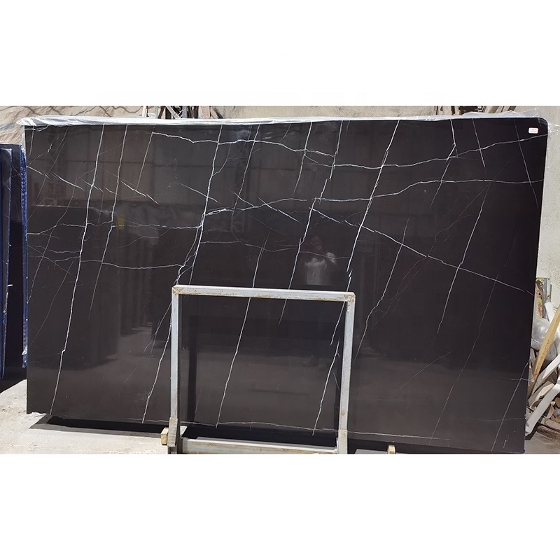 Wholesale Guangdong Black White Veins Stone Bathtub Sink Dining Table Nero Marquina Marble Slabs