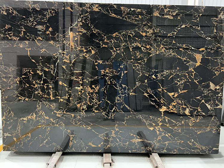 Wholesale Guangdong Black White Veins Stone Bathtub Sink Dining Table Nero Marquina Marble Slabs