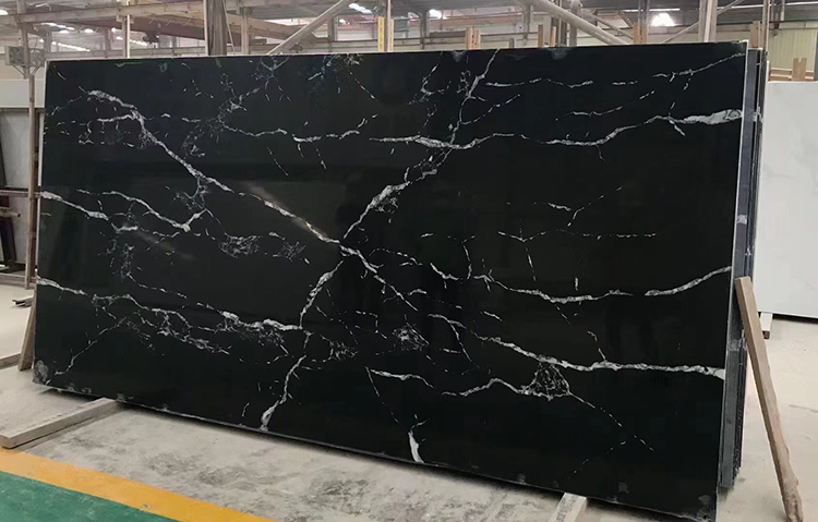 Wholesale Guangdong Black White Veins Stone Bathtub Sink Dining Table Nero Marquina Marble Slabs