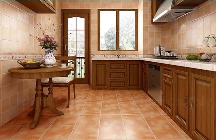300x300mm American Pastoral Antique Rustic Bricks Anti Slip Kitchen Bathroom Wall Floor Designs Porcelain Tiles