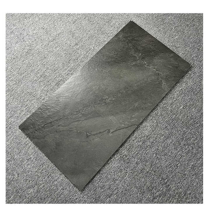 600x1200 Dark Black Gray Cement Rough Matt Finish Surface Outdoor Flooring Wall Porcelain Rustic Tiles