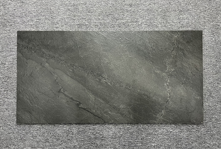 600x1200 Dark Black Gray Cement Rough Matt Finish Surface Outdoor Flooring Wall Porcelain Rustic Tiles