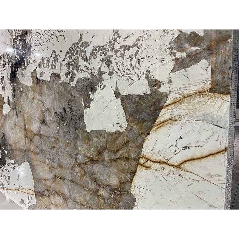 Wholesale Price Pandora White Marble Slab Patagonia Marble Slab Tile Natural Luxury Stone Brazilian Pandora Marble