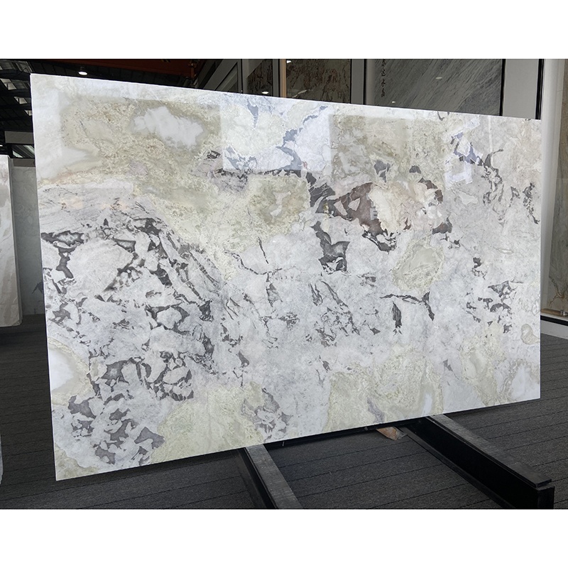 Hot Sale Imported Luxurious Brazil Pierre Naturel Wall Panel Table Countertop Green Marble Slab Tile