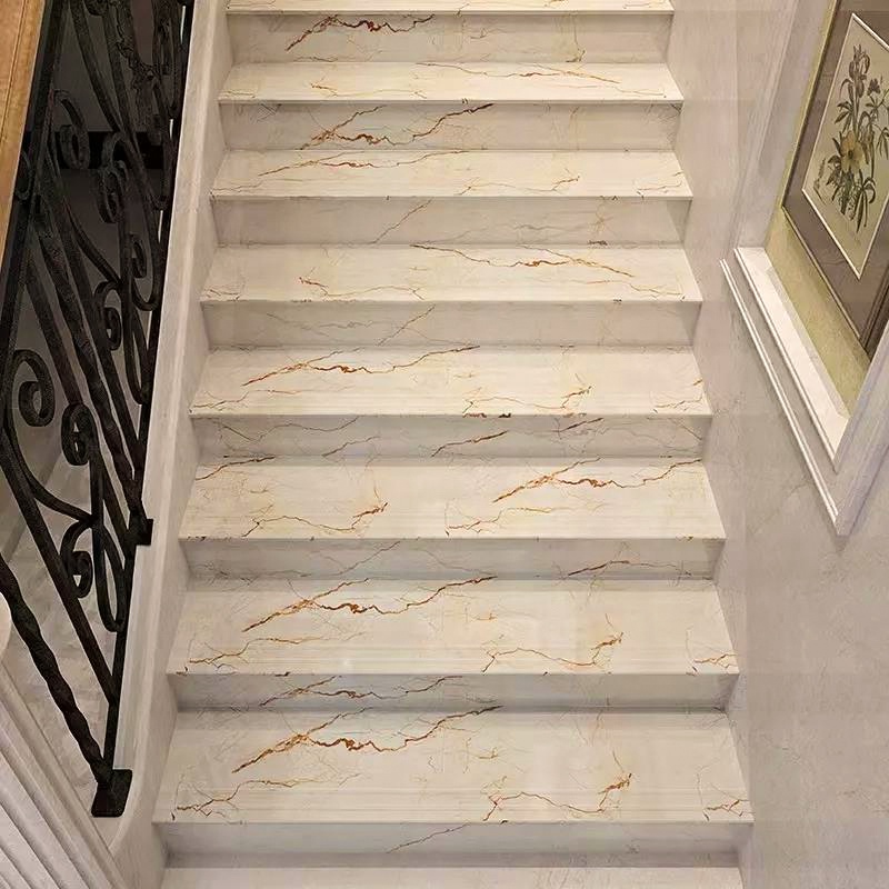 Interior 1200x300x170 Non Slip Marble Look Porcelain Stairs Design Tiles Staircase Steps Tiles