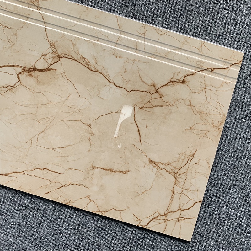 Interior 1200x300x170 Non Slip Marble Look Porcelain Stairs Design Tiles Staircase Steps Tiles