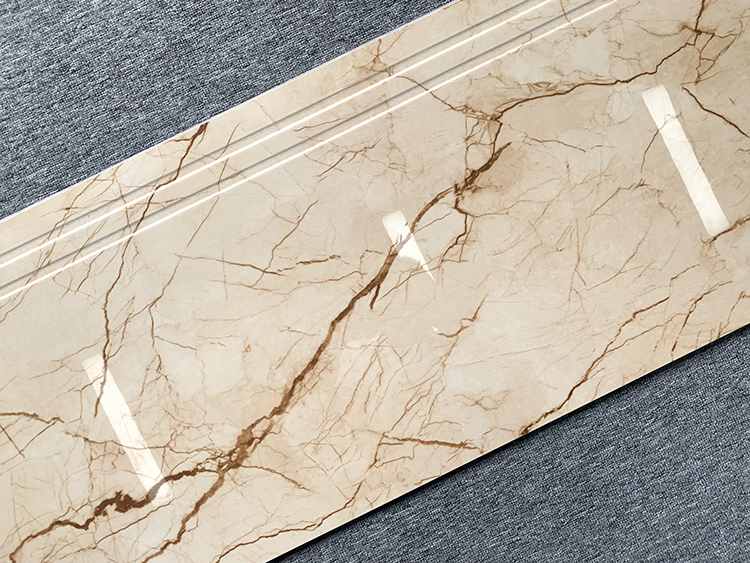 Interior 1200x300x170 Non Slip Marble Look Porcelain Stairs Design Tiles Staircase Steps Tiles