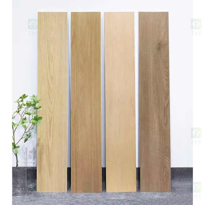 Wood Grain Finish Effect Design Ceramic Tiles for Floor Porcelain Wooden Plank Floor Tiles