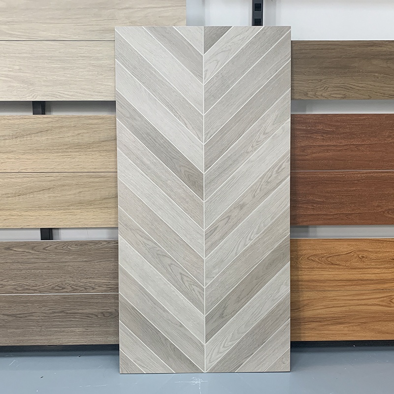 60x120 Large Format Rustic Grey Brown Wood Tiles Floor Bedroom Living Room Porcelain Wooden Tile
