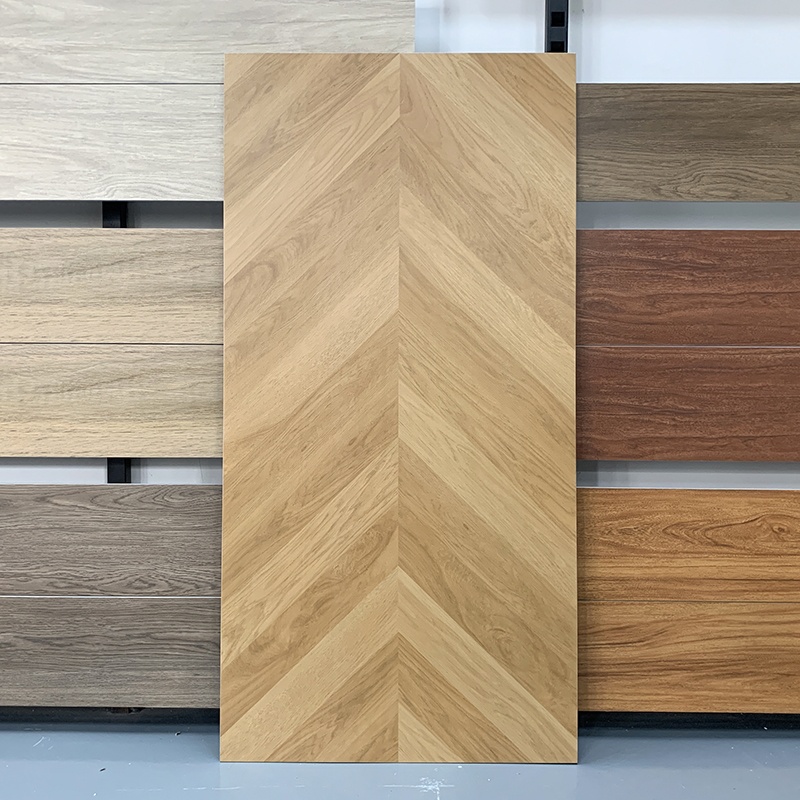 House Interior Design 600x1200mm Ceramic Brown Wood Tiles for House Porcelain Tile Wooden