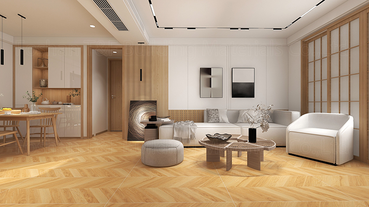 House Interior Design 600x1200mm Ceramic Brown Wood Tiles for House Porcelain Tile Wooden
