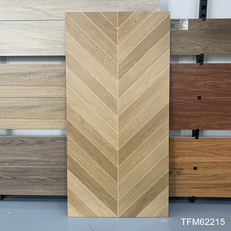 Large Size 600*1200mm Brown Glazed Wood Floor Porcelain Tile Rustic Matt Wooden Tiles for Living Room
