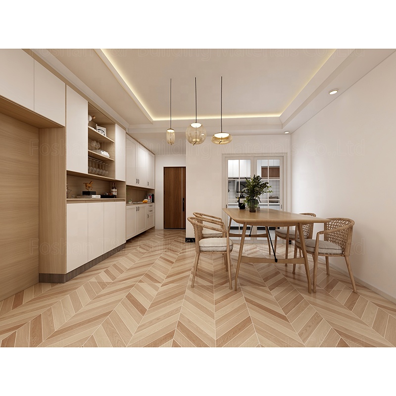 Large Size 600*1200mm Brown Glazed Wood Floor Porcelain Tile Rustic Matt Wooden Tiles for Living Room