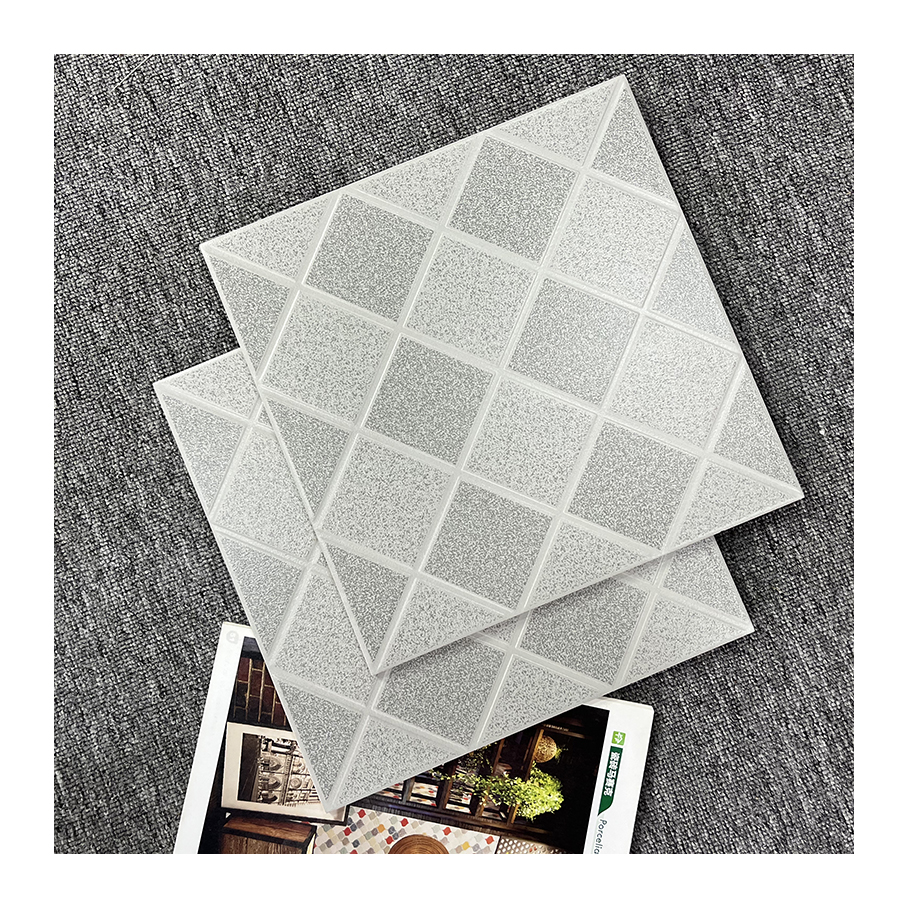 30 X 30 cm Matte Cement Grey Grid Pattern Porcelain Rustic Wall Ceramics Bathroom Floor Tile
