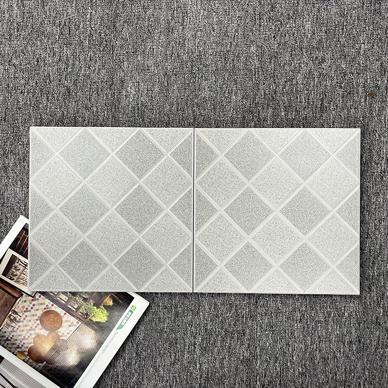 30 X 30 cm Matte Cement Grey Grid Pattern Porcelain Rustic Wall Ceramics Bathroom Floor Tile