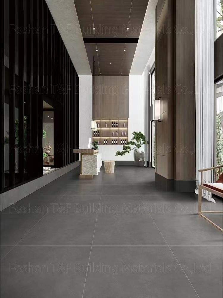 60x60cm for Living Room Flooring Ceramic Cement Concrete Looking Porcelain Rustic Tile
