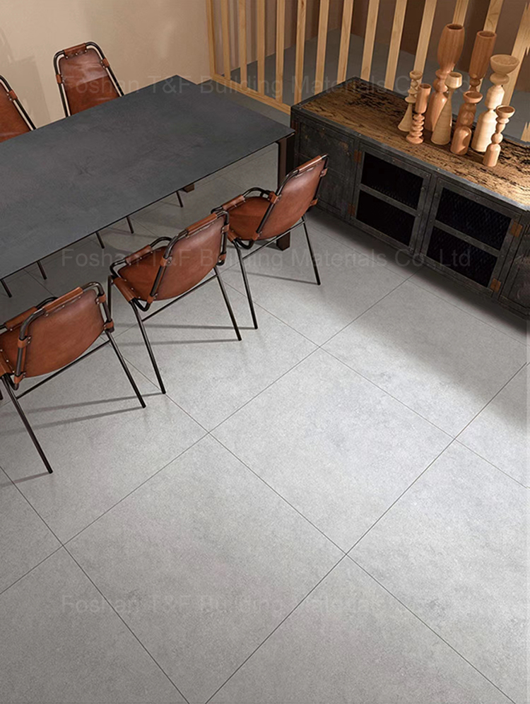 60x60cm for Living Room Flooring Ceramic Cement Concrete Looking Porcelain Rustic Tile