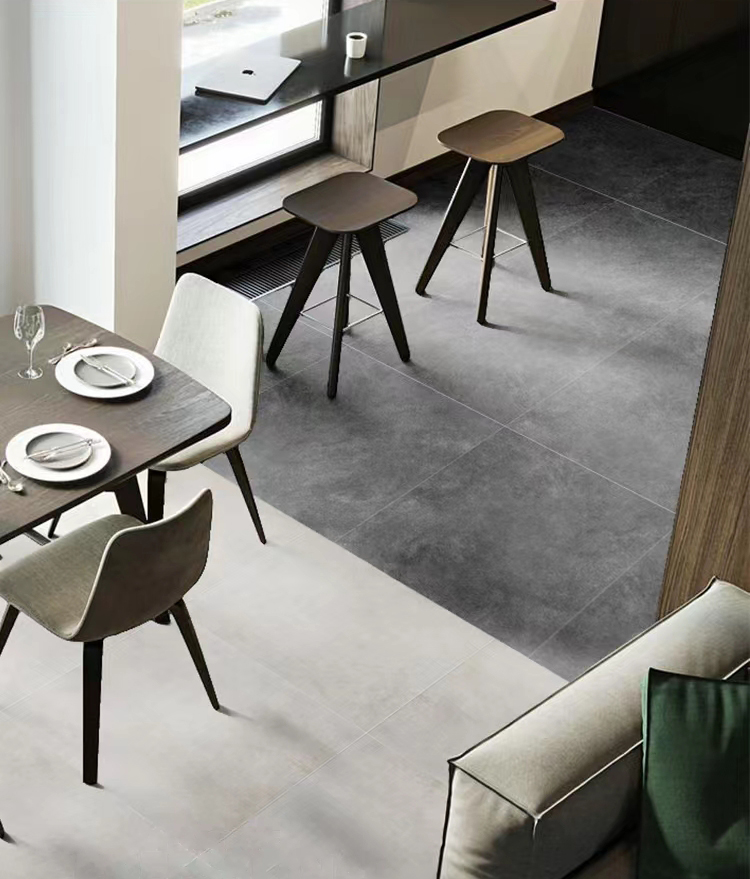 60x60cm for Living Room Flooring Ceramic Cement Concrete Looking Porcelain Rustic Tile