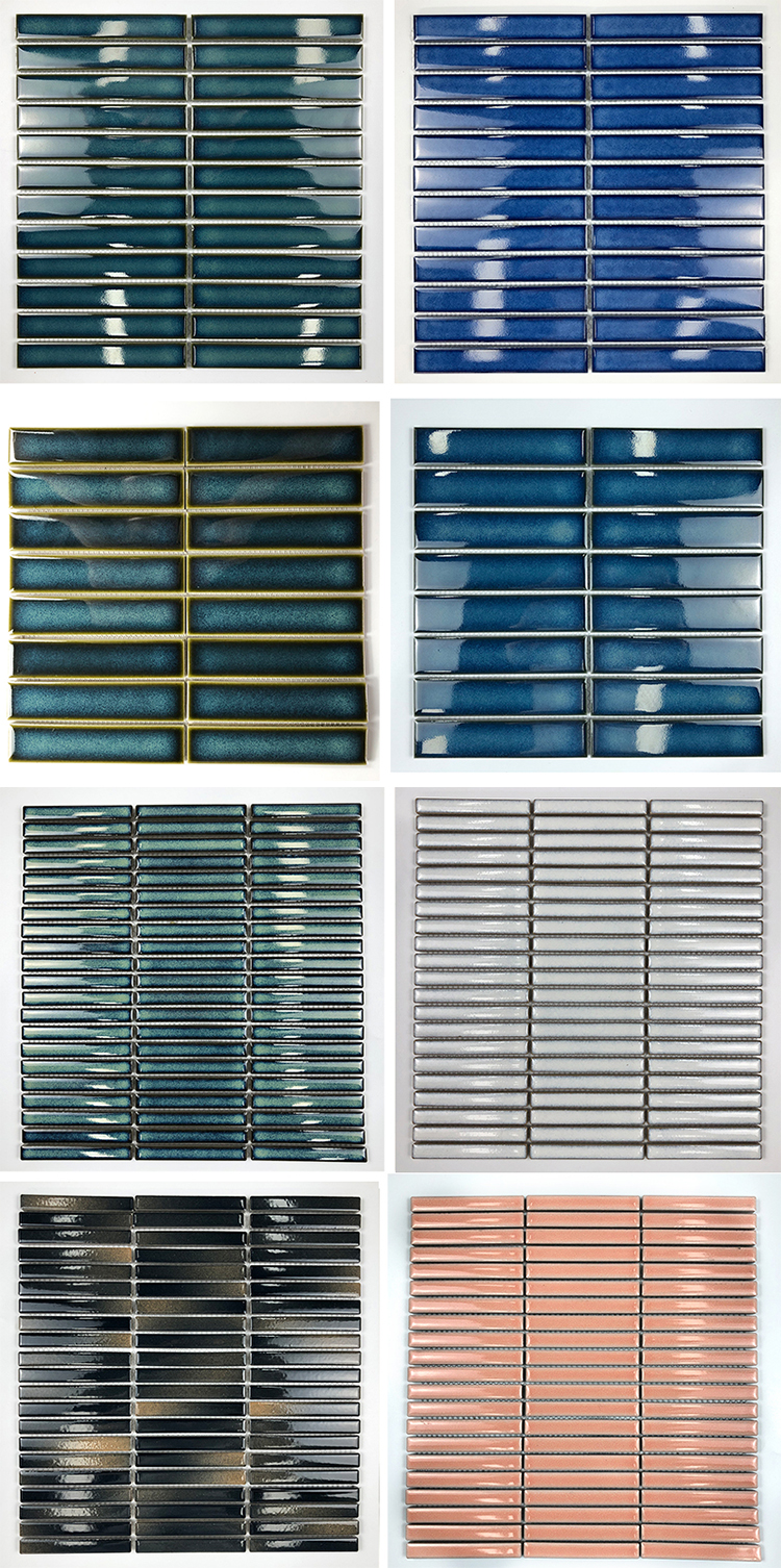 Wholesale Modern Long Strip Kit Kat Kitchen Bathroom Shower Wall Backsplash Ceramic Porcelain Glazed Mosaic Tile