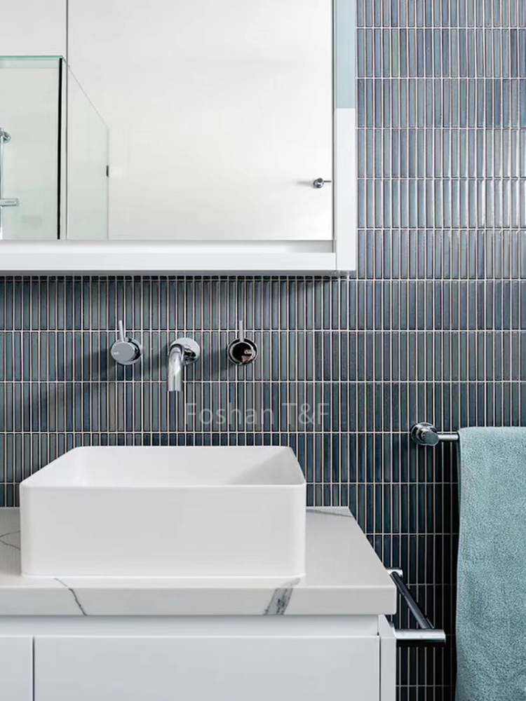 Wholesale Modern Long Strip Kit Kat Kitchen Bathroom Shower Wall Backsplash Ceramic Porcelain Glazed Mosaic Tile