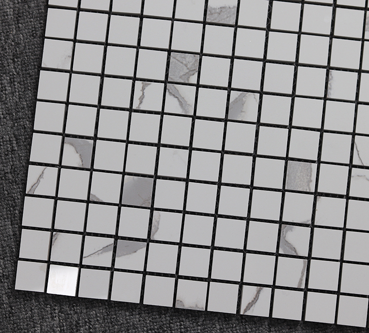 New Cut From Full Polished Glazed Bathroom Kitchen Backsplash Floor Wall White Carrara Porcelain Marble Mosaic Tile