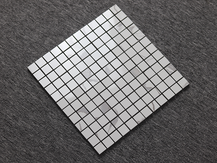 New Cut From Full Polished Glazed Bathroom Kitchen Backsplash Floor Wall White Carrara Porcelain Marble Mosaic Tile