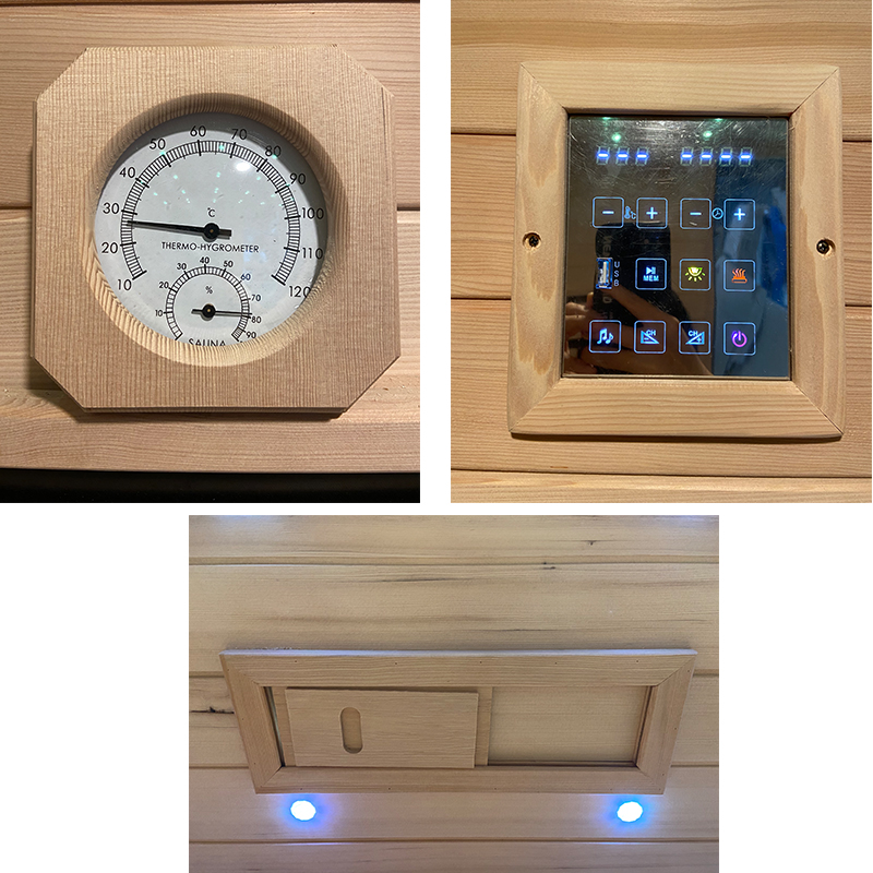 4-6 Person Traditional Outdoor Wood Cube Deluxe Healthy Steam Sauna House Far Infrared Sauna Room