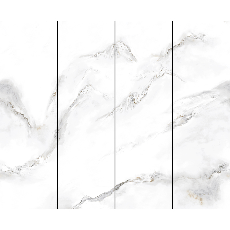 800 X 2600 mm Large Format Polished White Marble Grey Black Sintered Stone Tile Wall Slabs