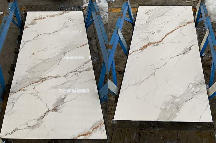 800 X 2600 mm Large Format Polished White Marble Grey Black Sintered Stone Tile Wall Slabs