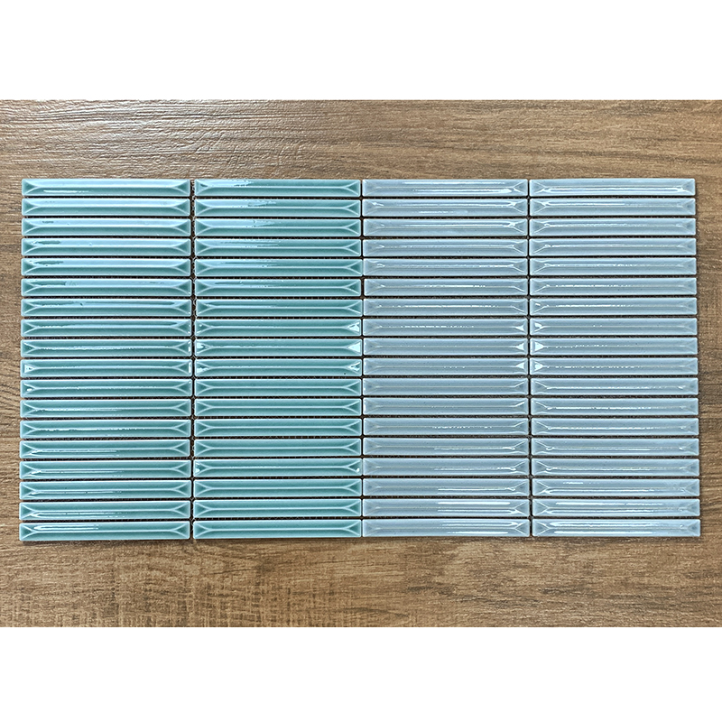 Good Price China Kitkat Strip 3D Wall Panel Porcelain Backsplash Kitchen Bathroom Mozaic Tile Mosaic