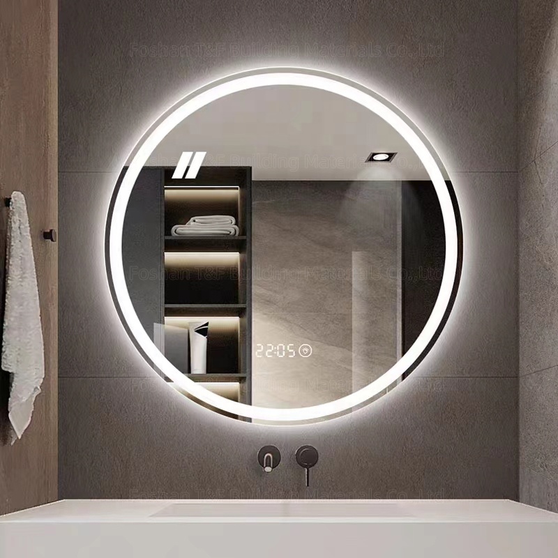 Anti Fog Round Touch Screen Smart Bath Vanity Cabinet Mirror Bathroom Mirror With Led Lights