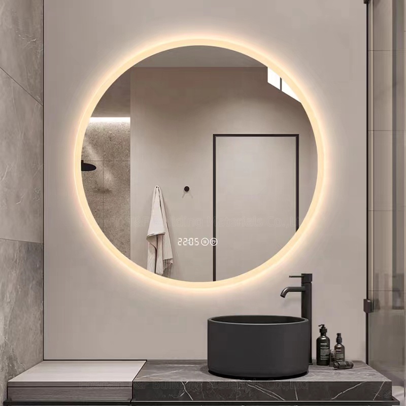 Anti Fog Round Touch Screen Smart Bath Vanity Cabinet Mirror Bathroom Mirror With Led Lights