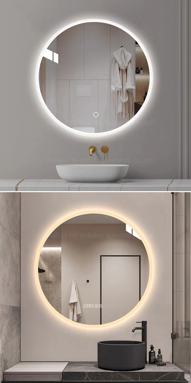 Anti Fog Round Touch Screen Smart Bath Vanity Cabinet Mirror Bathroom Mirror With Led Lights