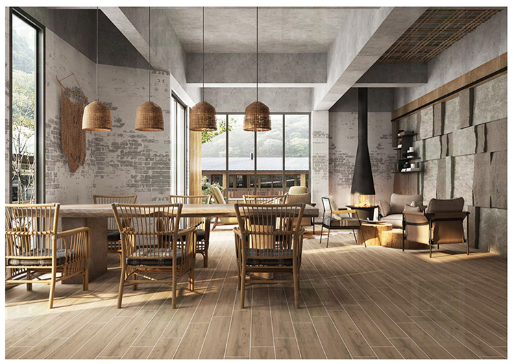 New Design 150x900mm Full Body Wooden Tiles Living Room Wood Look Porcelain Tile