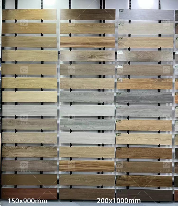 New Design 150x900mm Full Body Wooden Tiles Living Room Wood Look Porcelain Tile