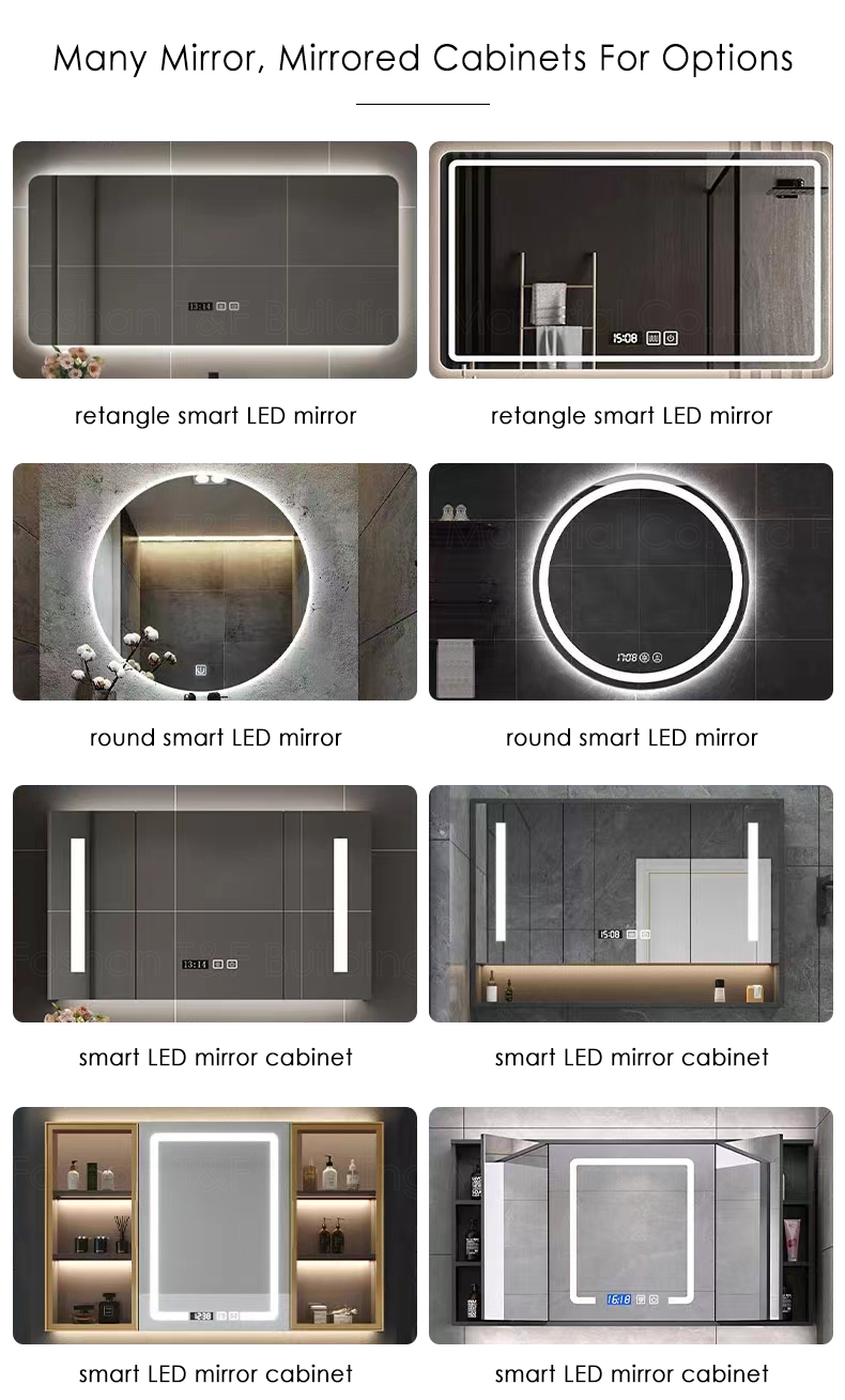 Modern Simple Design Bath Wall Mounted Bathroom Mirrored Vanity Cabinet With Ceramic Sink