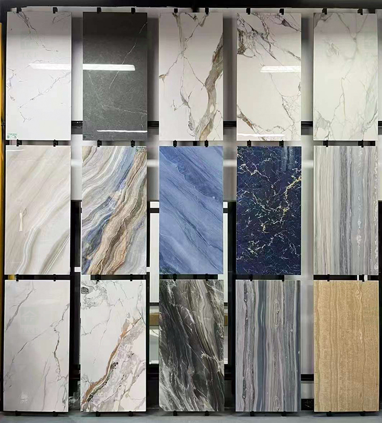 600*1200 750x1500 Gloss Porcelain Polished Glazed Gold Vein White Floor Wall Marble Look Slab Tiles