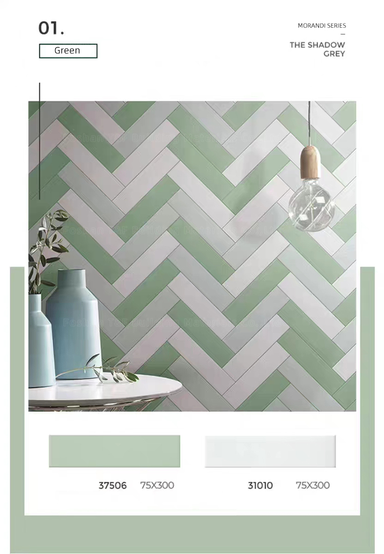 65*200 75*300 100*300 150*300mm Colorful Small Glossy Matt Glaze Handmade Ceramic Wall Tiles