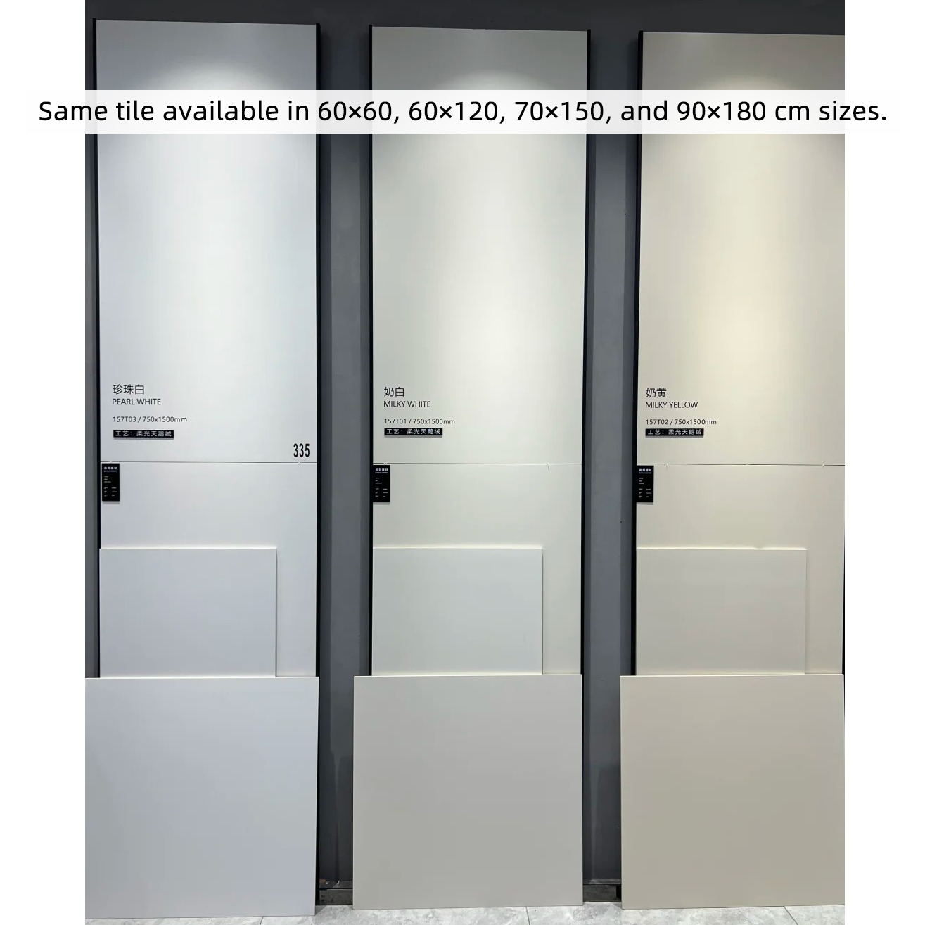Large 600*1200 750*1500 900*1800 Matte Glazed Finished Porcelain Plain White Cement Rustic Floor Tile