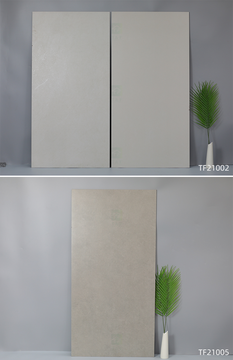 Large 600*1200 750*1500 900*1800 Matte Glazed Finished Porcelain Plain White Cement Rustic Floor Tile