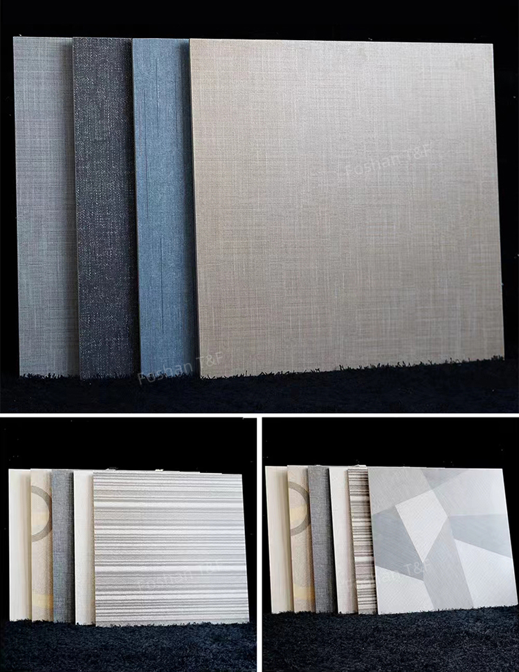 Porcelain Glazed 60x60 600x600 House Home Hotel Office Carpet Fabric Pattern Look Ceramic Floor Tiles for Indoors