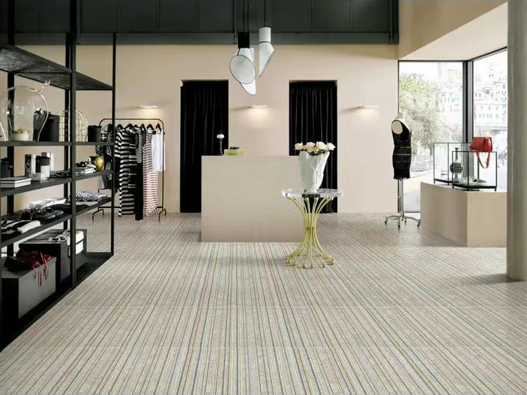 Porcelain Glazed 60x60 600x600 House Home Hotel Office Carpet Fabric Pattern Look Ceramic Floor Tiles for Indoors