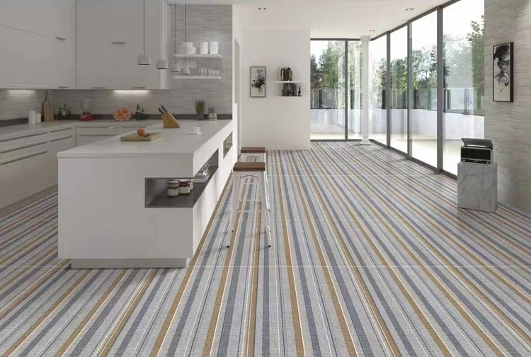 Porcelain Glazed 60x60 600x600 House Home Hotel Office Carpet Fabric Pattern Look Ceramic Floor Tiles for Indoors