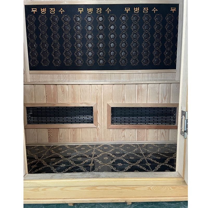 Indoor Full Spectrum Salt Tourmaline Stone Far Infrared Wooden Home Dry Steam Bath Sauna Room