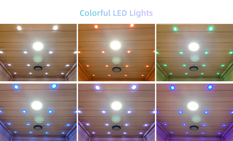 Indoor Full Spectrum Salt Tourmaline Stone Far Infrared Wooden Home Dry Steam Bath Sauna Room