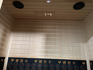 Indoor Full Spectrum Salt Tourmaline Stone Far Infrared Wooden Home Dry Steam Bath Sauna Room
