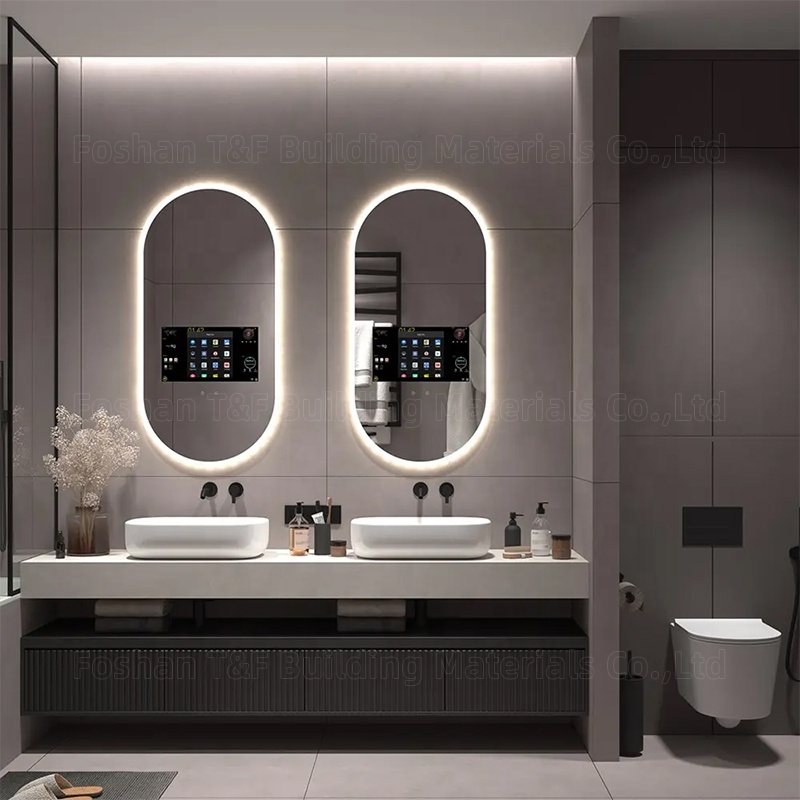 Arch Oval Bathroom Anti Fog Smart Mirror Illuminated Led Vanity Mirror for Hotel Bathroom Project