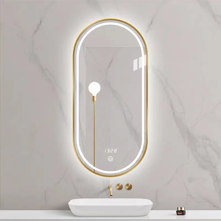 Arch Oval Bathroom Anti Fog Smart Mirror Illuminated Led Vanity Mirror for Hotel Bathroom Project