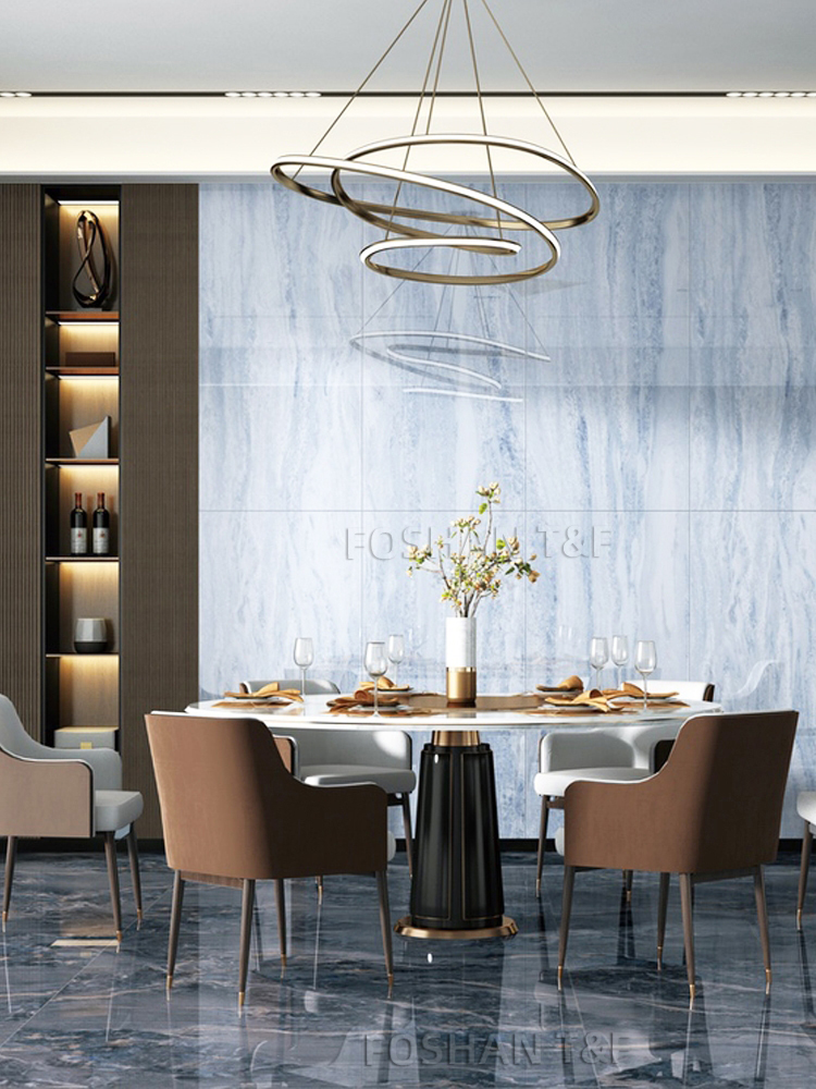 New 750x1500 mm Luxury Modern Pattern Polished Porcelain Slab Marble Floor Tile for Interior Home Decoration