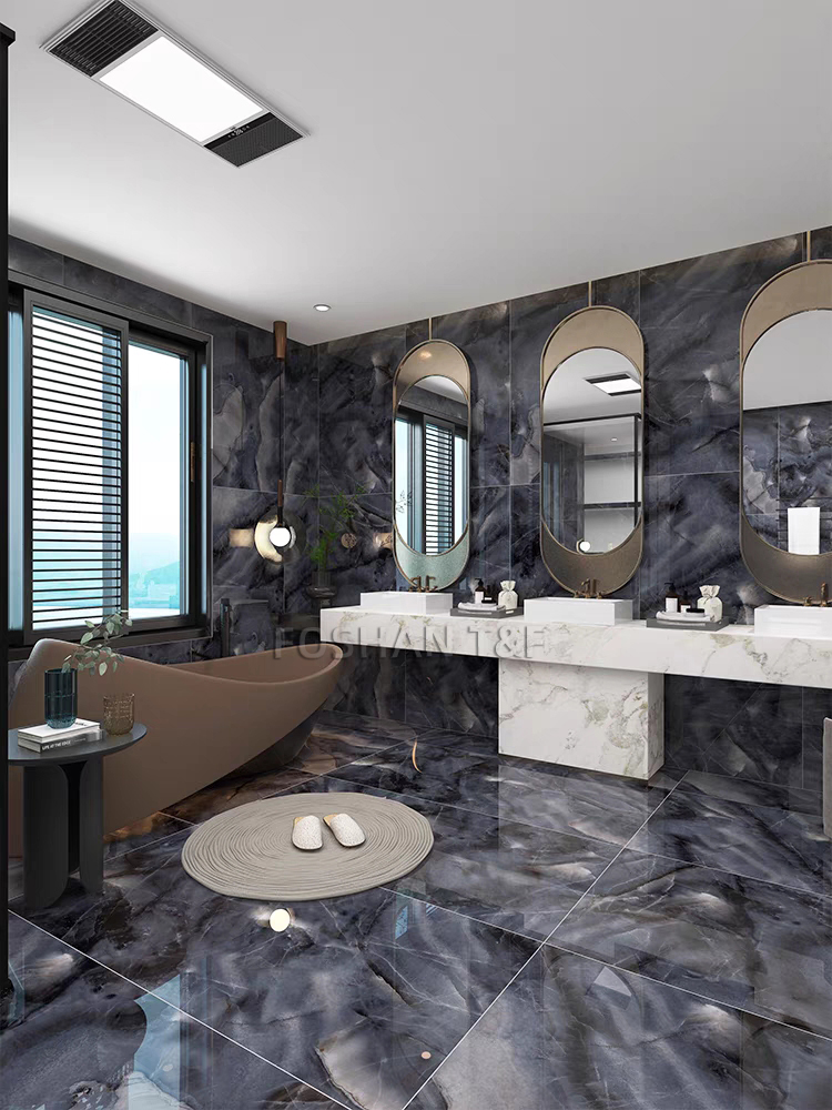 60x60 80x80 60x120 75x150 90x180 Black and Gold White Polished Porcelain Glazed Marble Floor Wall Tiles
